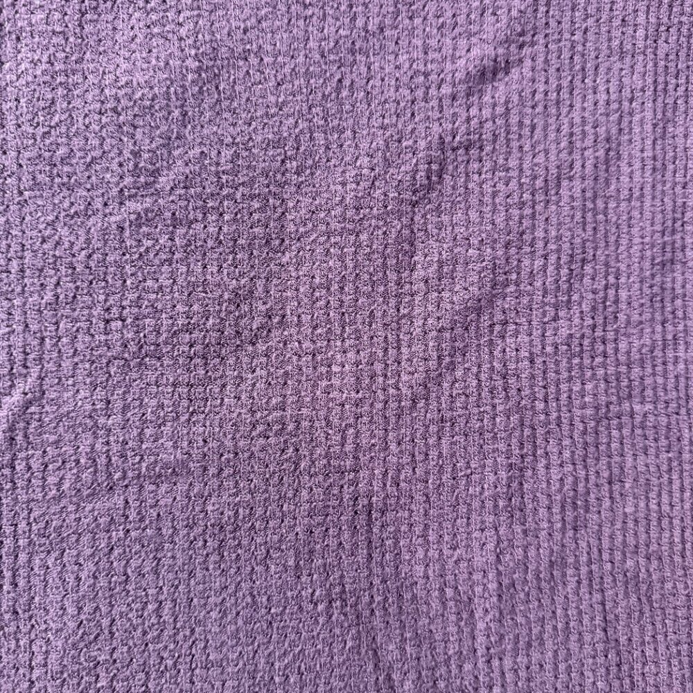 FREE PEOPLE Waffle Knit V Neck Swing Top Size Large Dusty Purple - Picture 3 of 7